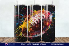 3D Football Tumbler Wrap Product Image 1