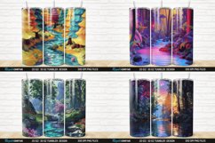 3D Forest Landscape Colorful River Tumbler Bundle Product Image 3