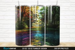 3D Forest Landscape 20/30oz Skinny Tumbler Product Image 1
