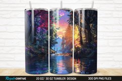 3D Forest Landscape 20/30oz Skinny Tumbler Product Image 1