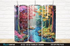 3D Forest Landscape 20/30oz Skinny Tumbler Product Image 1