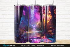 3D Forest Landscape 20/30oz Skinny Tumbler Product Image 1