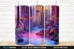 3D Forest Landscape 20/30oz Skinny Tumbler Product Image 1