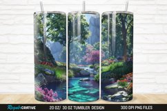 3D Forest Landscape 20/30oz Skinny Tumbler Product Image 1