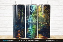 3D Forest Landscape 20/30oz Skinny Tumbler Product Image 1