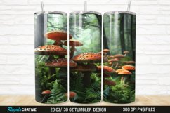 3D Forest Mushrooms 20/30oz Skinny Tumbler Product Image 1