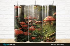 3D Forest Mushrooms 20/30oz Skinny Tumbler Product Image 1