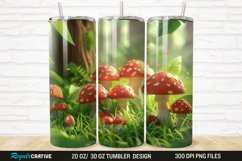 3D Forest Mushrooms 20/30oz Skinny Tumbler Product Image 1