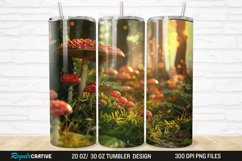 3D Forest Mushrooms 20/30oz Skinny Tumbler Product Image 1