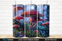 3D Forest Mushrooms 20/30oz Skinny Tumbler Product Image 1