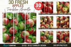 3D Fresh Apples Tumbler Bundle Product Image 1