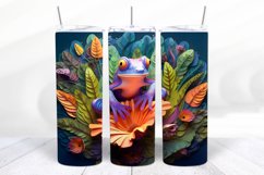 3D Frog 20 oz Skinny Tumbler Wrap Designs