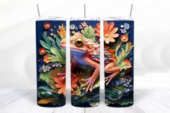 3D Frog 20 oz Skinny Tumbler Wrap Designs