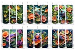 3D Frog 20 oz Skinny Tumbler Wrap Designs