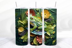 3D Frog 20 oz Skinny Tumbler Wrap Designs