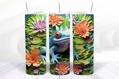 3D Frog 20 oz Skinny Tumbler Wrap Designs
