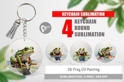 Keychain 3D Frog Painting Product Image 1