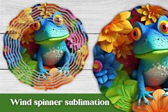 3d frog flower wind spinner | Wind spinner PNG Product Image 1