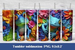 3d frog sublimation tumbler wrap 20 Oz, 3d frog tumbler design, 3d frog illustration PNG, 3d animal sublimation PNG