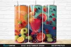3D Fruit Cocktail 20/30oz Skinny Tumbler Product Image 1