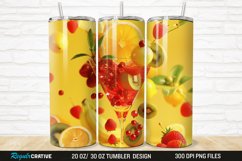 3D Fruit Cocktail 20/30oz Skinny Tumbler Product Image 1