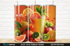 3D Fruit Cocktail 20/30oz Skinny Tumbler Product Image 1