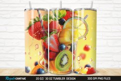 3D Fruit Cocktail 20/30oz Skinny Tumbler Product Image 1