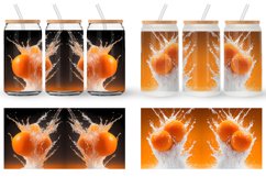3D Orange Fall Splashing Glass Can Wraps Product Image 3