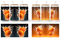 3D Orange Fall Splashing Glass Can Wraps Product Image 4