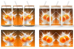 3D Orange Fall Splashing Glass Can Wraps Product Image 5