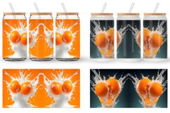 3D Orange Fall Splashing Glass Can Wraps Product Image 6