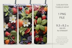 3d fruit sublimation tumbler wrap, 3d berry tumbler wrap Product Image 3