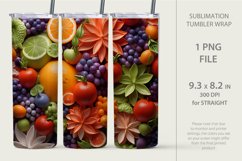 3d fruit sublimation tumbler wrap, 3d berry tumbler wrap Product Image 4