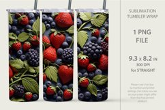 3d fruit sublimation tumbler wrap, 3d berry tumbler wrap Product Image 8
