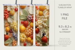 3d fruit sublimation tumbler wrap, 3d berry tumbler wrap Product Image 5