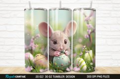 3D Funny Cute Mouse Easter 20/30oz Skinny Tumbler Product Image 1