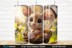 3D Funny Cute Mouse Easter 20/30oz Skinny Tumbler Product Image 1