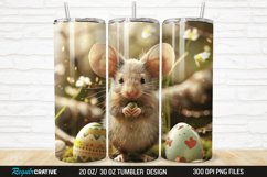 3D Funny Cute Mouse Easter 20/30oz Skinny Tumbler Product Image 1