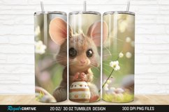 3D Funny Cute Mouse Easter 20/30oz Skinny Tumbler Product Image 1