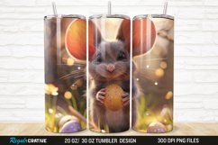 3D Funny Cute Mouse Easter 20/30oz Skinny Tumbler Product Image 1