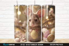 3D Funny Cute Mouse Easter 20/30oz Skinny Tumbler Product Image 1