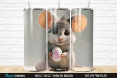 3D Funny Cute Mouse Easter 20/30oz Skinny Tumbler Product Image 1