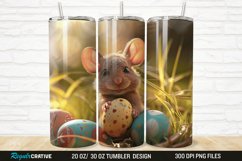 3D Funny Cute Mouse Easter 20/30oz Skinny Tumbler Product Image 1