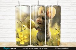3D Funny Cute Mouse Easter 20/30oz Skinny Tumbler Product Image 1