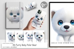 Digital Paper 3D Furry Baby Polar Bear Product Image 1