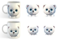 3D Furry Baby Polar Bear | Mug sublimation design Product Image 4