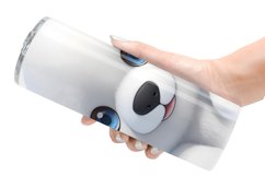 3D Furry Baby Polar Bear | Tumbler Sublimation Wrap Product Image 6