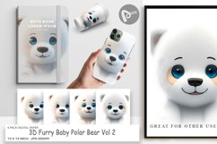 Digital Paper 3D Furry Baby Polar Bear Product Image 1