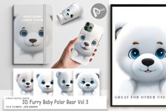Digital Paper 3D Furry Baby Polar Bear Product Image 1