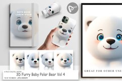 Digital Paper 3D Furry Baby Polar Bear Product Image 1